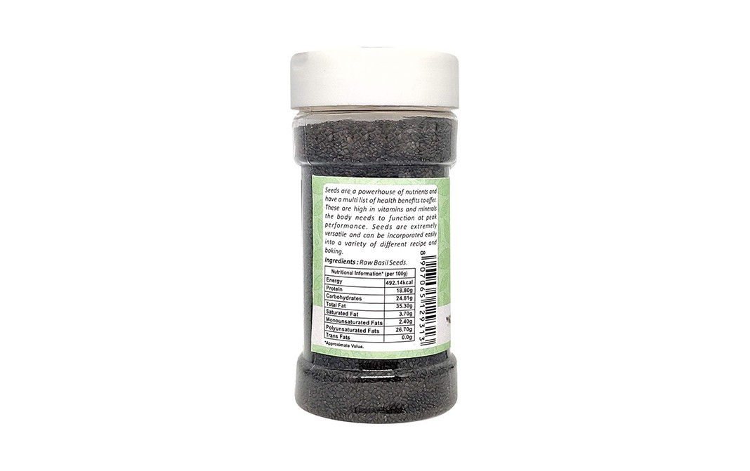 Puramio (Sabja) Basil Seeds    Plastic Bottle  125 grams